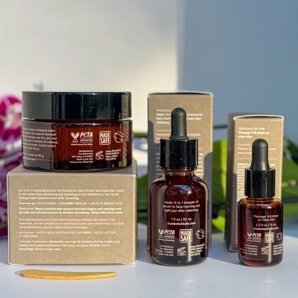 True Botanicals Effect SetChebula Serum + Radiance Oil + Cleansing Balm (NEW)